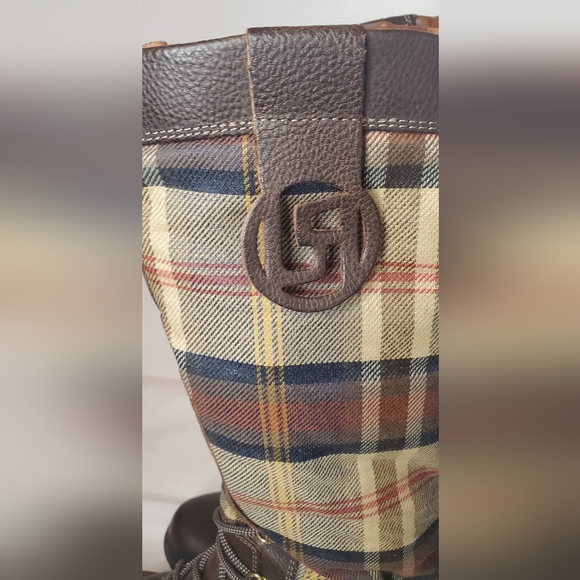 PAJAR -size 40/10-plaid boots -fur lined-fabric and leather-zipperup-laceup - Picture 9 of 15